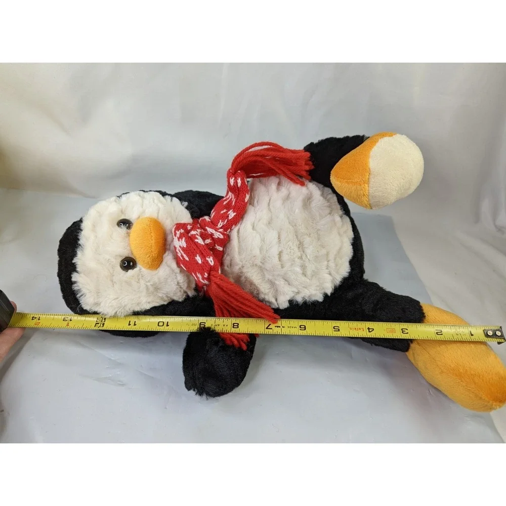 Animal Adventure‎ Penguin Plush 14 Inch 2017 Christmas Knit Scarf Stuffed Animal